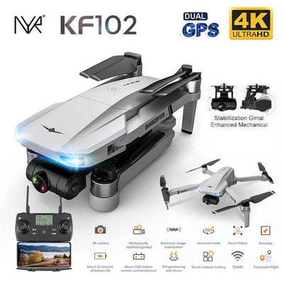KF102 Max GPS Drone 4k Profesional FPV HD Camera KF102 Drones 2-Axis Gimbal Brushless Motor RC Quadcopter VS ZLL SG906 Max Pro2 - Waqaram