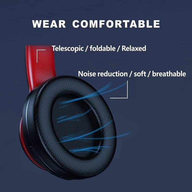 Lenovo HD200 Bluetooth Earphones Over-ear Foldable Computer Wireless Headphones Noise Cancellation HIFI Stereo Gaming Headset - Waqaram