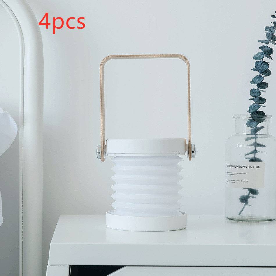 Foldable Touch Dimmable Reading LED Night Light Portable Lantern Lamp USB Rechargeable For Home Decor - Waqaram