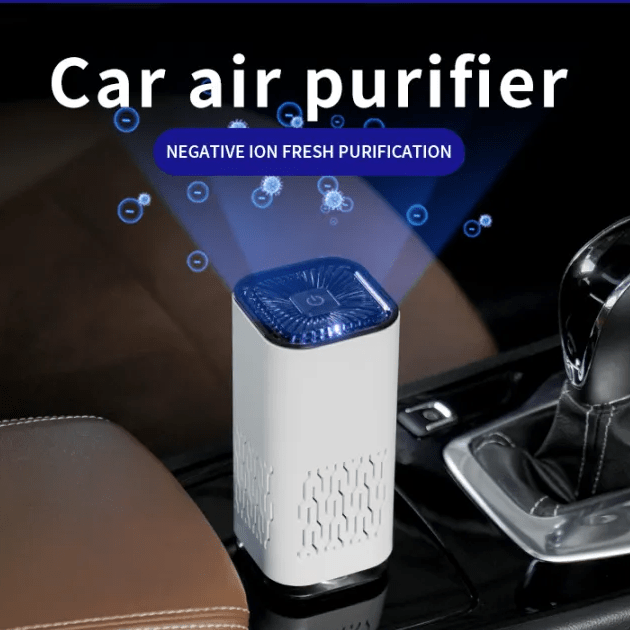 Car Air Purifier Portable Negative Ion Generator Remove Formaldehyde Dust Smoke Air Freshen Washer For Home Car - Waqaram