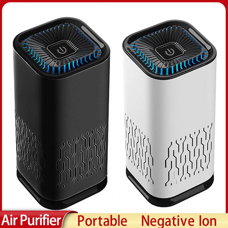 Car Air Purifier Portable Negative Ion Generator Remove Formaldehyde Dust Smoke Air Freshen Washer For Home Car - Waqaram